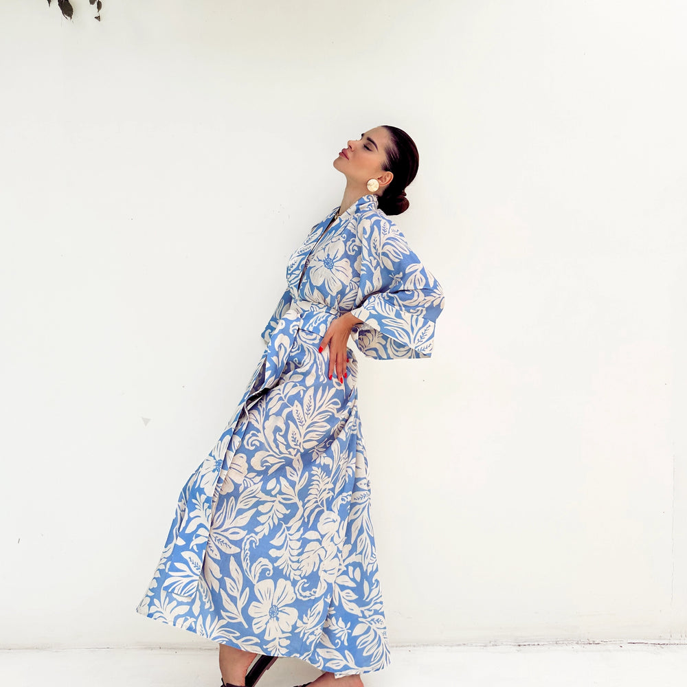 Linen Kimono Blue