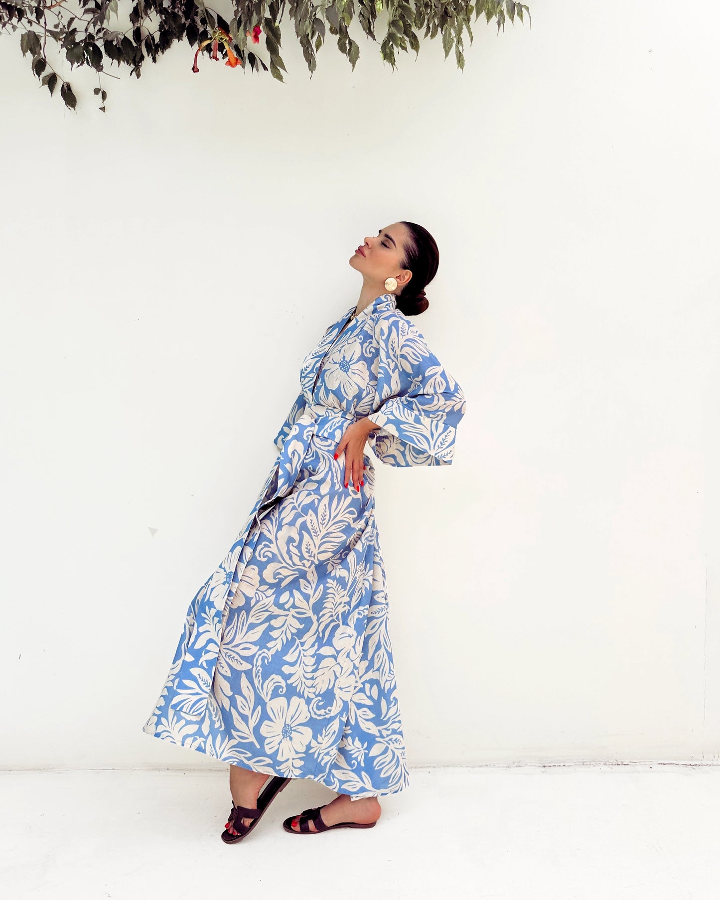 Linen Kimono Blue