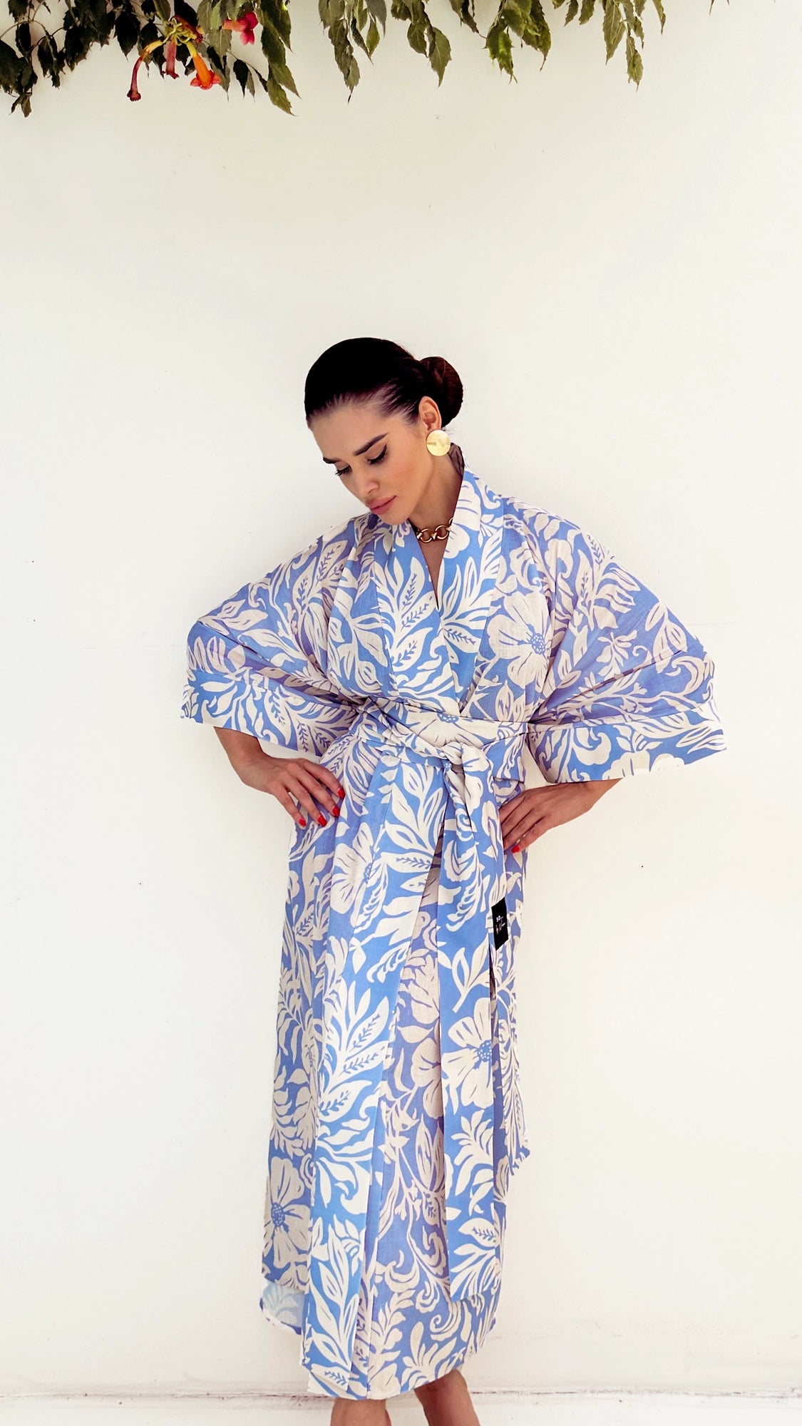 Linen Kimono Blue